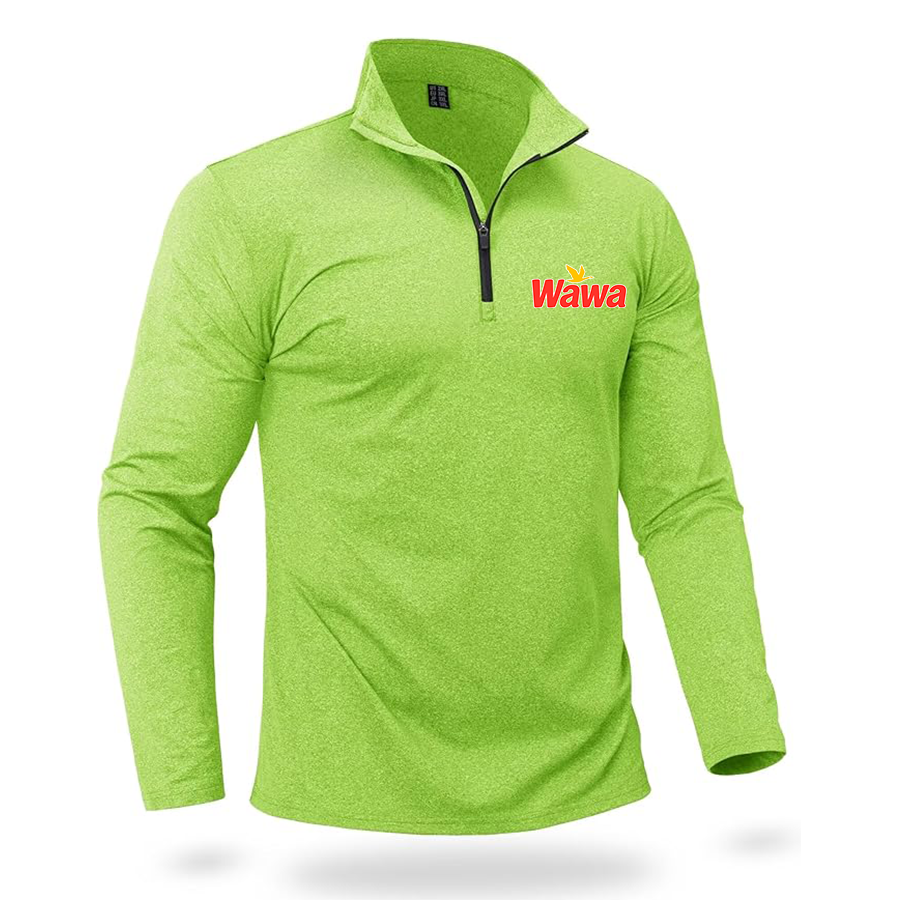 Men's Wawa Gas Station Boladeci Men_s Quarter Zip Pullover Premium Fleece Lined Heather Long Sleeve Golf Shirts Midweight 1_4 Half Zip Sweatshirts